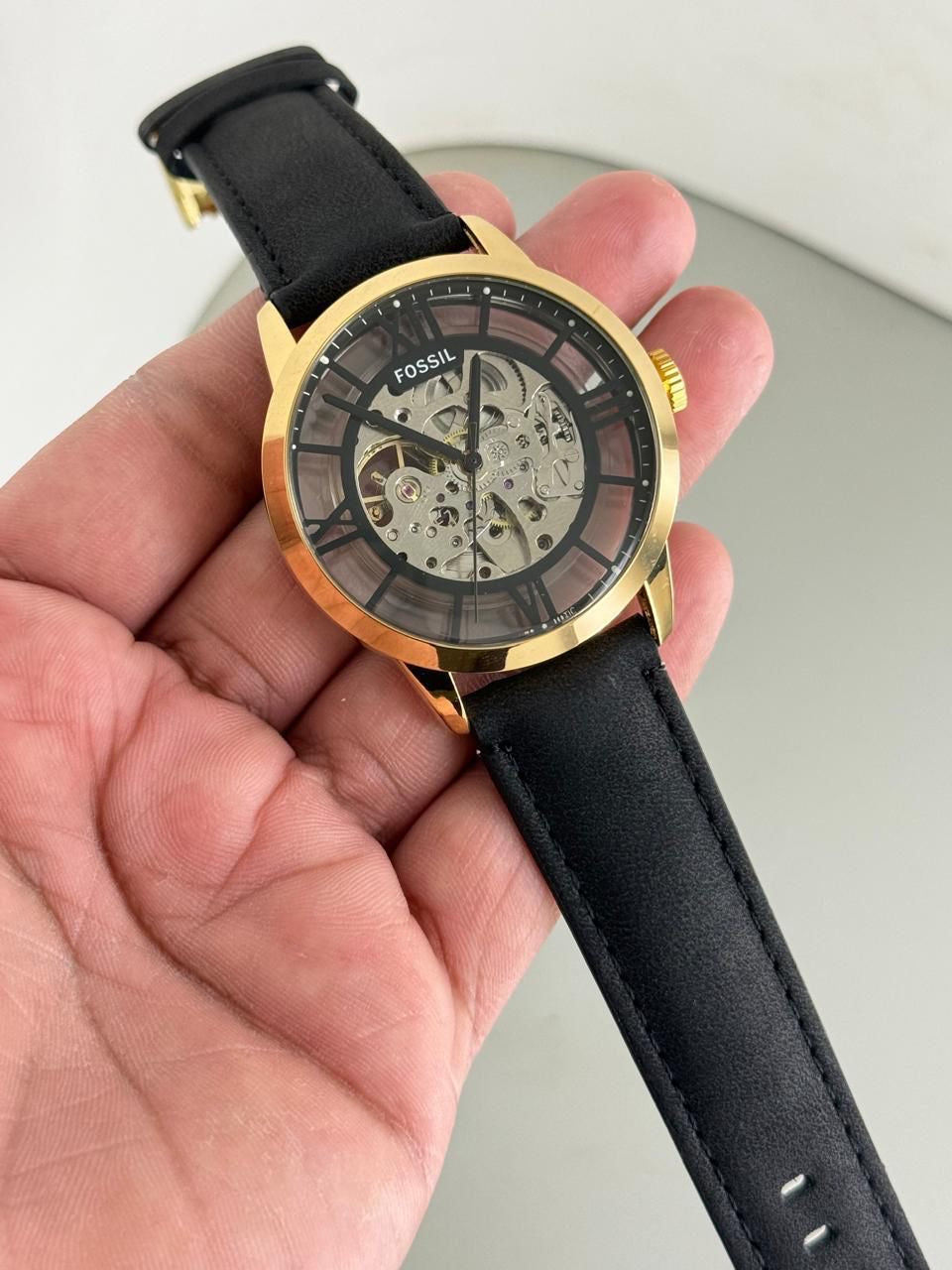 FOS AUTO SKLETON LEATHER GOLD BLACK REGULAR