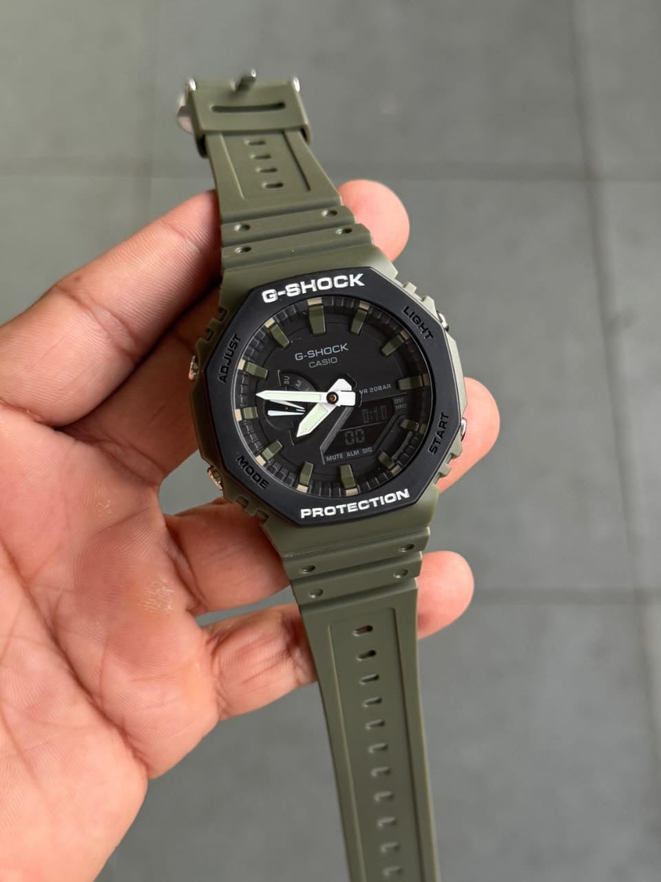 GA GREEN DUAL MACHINE SPORTS WATCH
