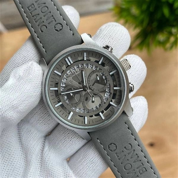 MON BLANK REGULAR LEATHER WATCH