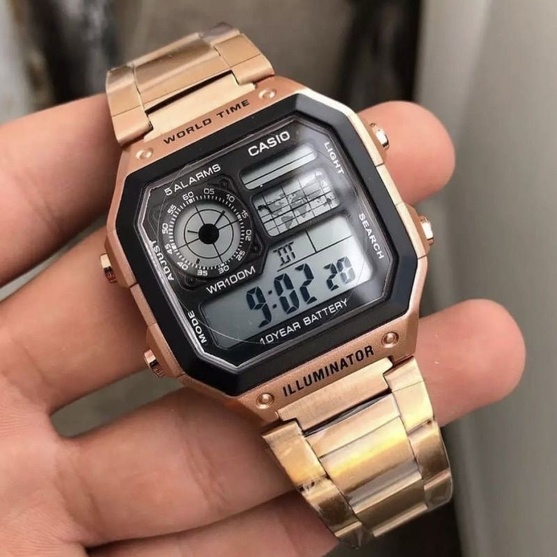 ILUMINATOR ROSE GOLD CHAIN REGULAR DIGITAL WATCH