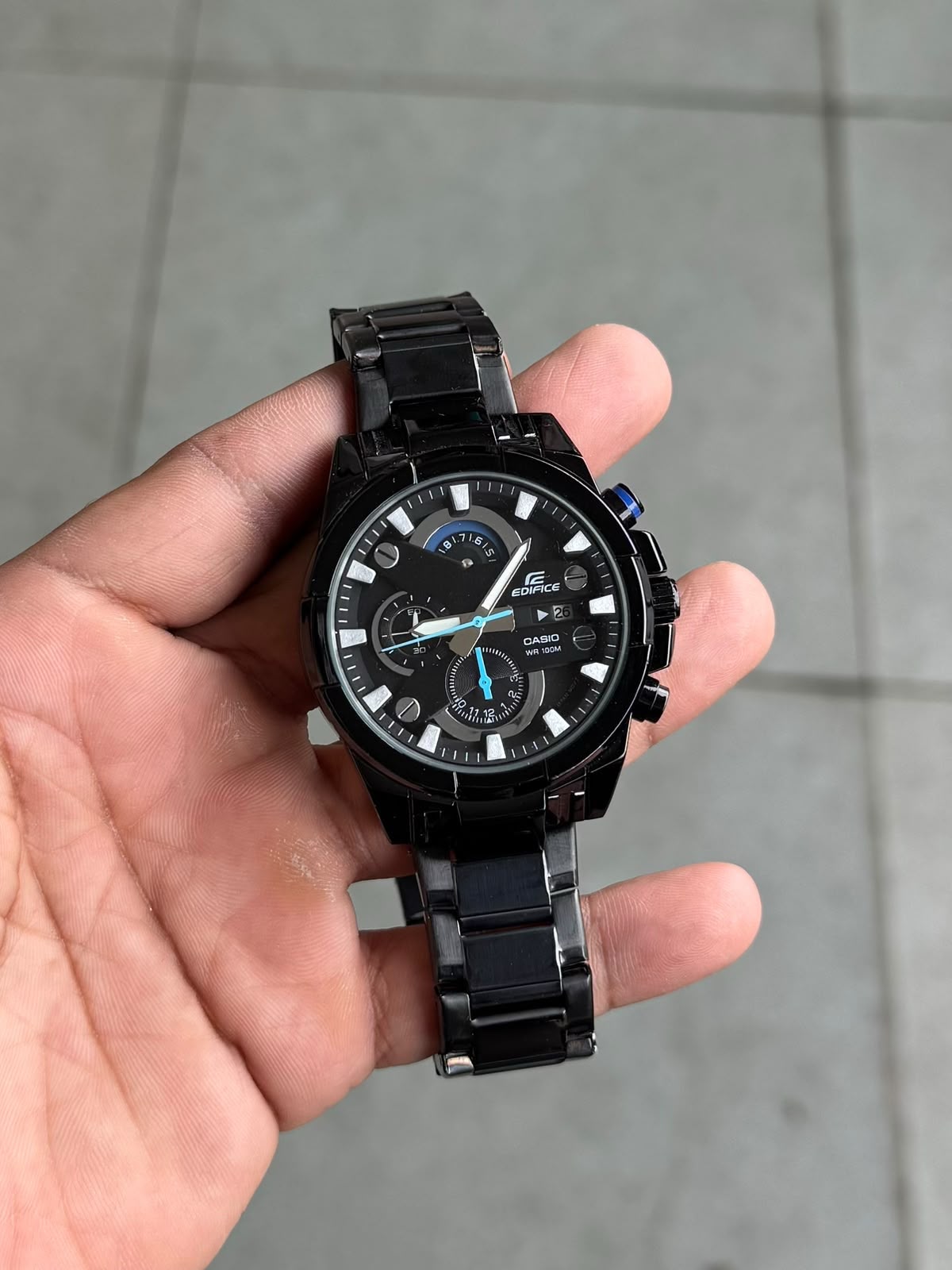 EDFICE CHAKRI MODEL FULL BLACK ANALOG WATCH