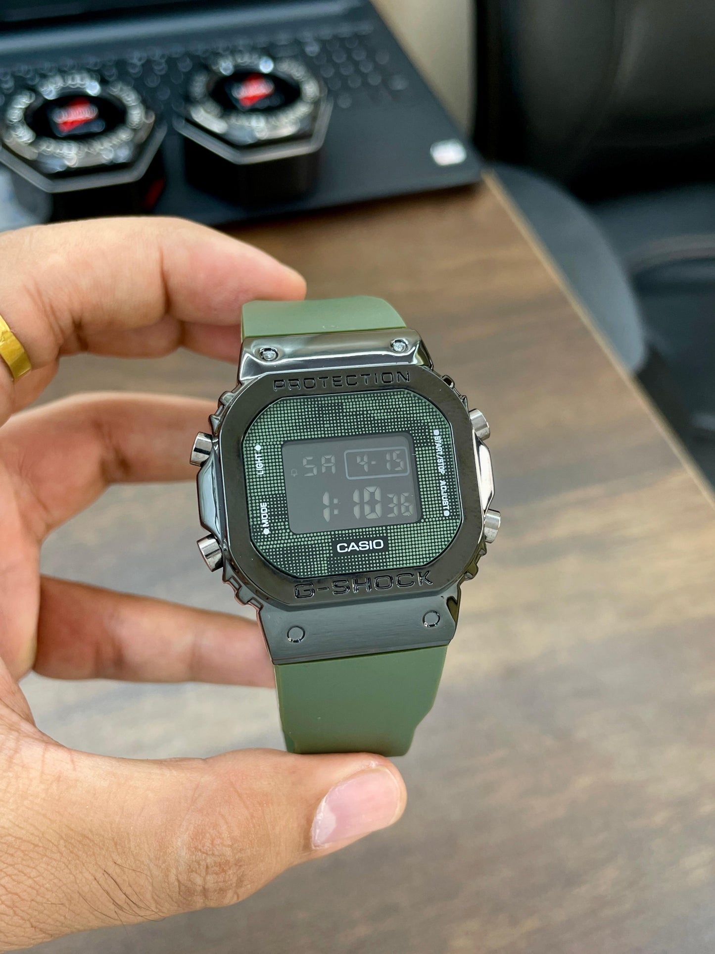 FIBER GREEN BELT DIGITAL WATCH