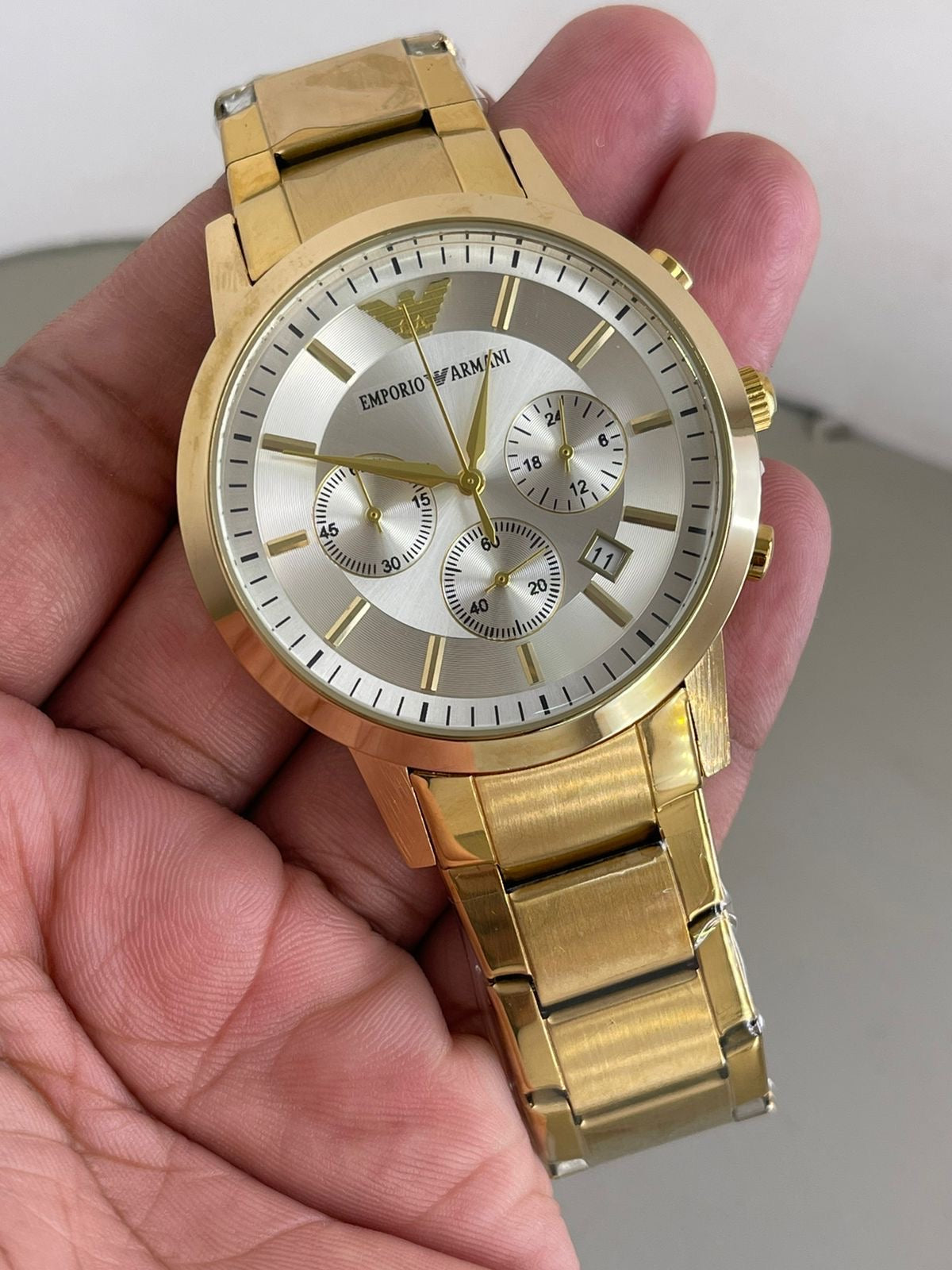 SB PREMIUM ARMAN REGULAR GOLD WHITE CHRONOGRAPH WATCH