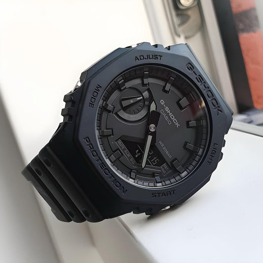 SB PREMIUM GA Black Dual Display Fiber body Watch