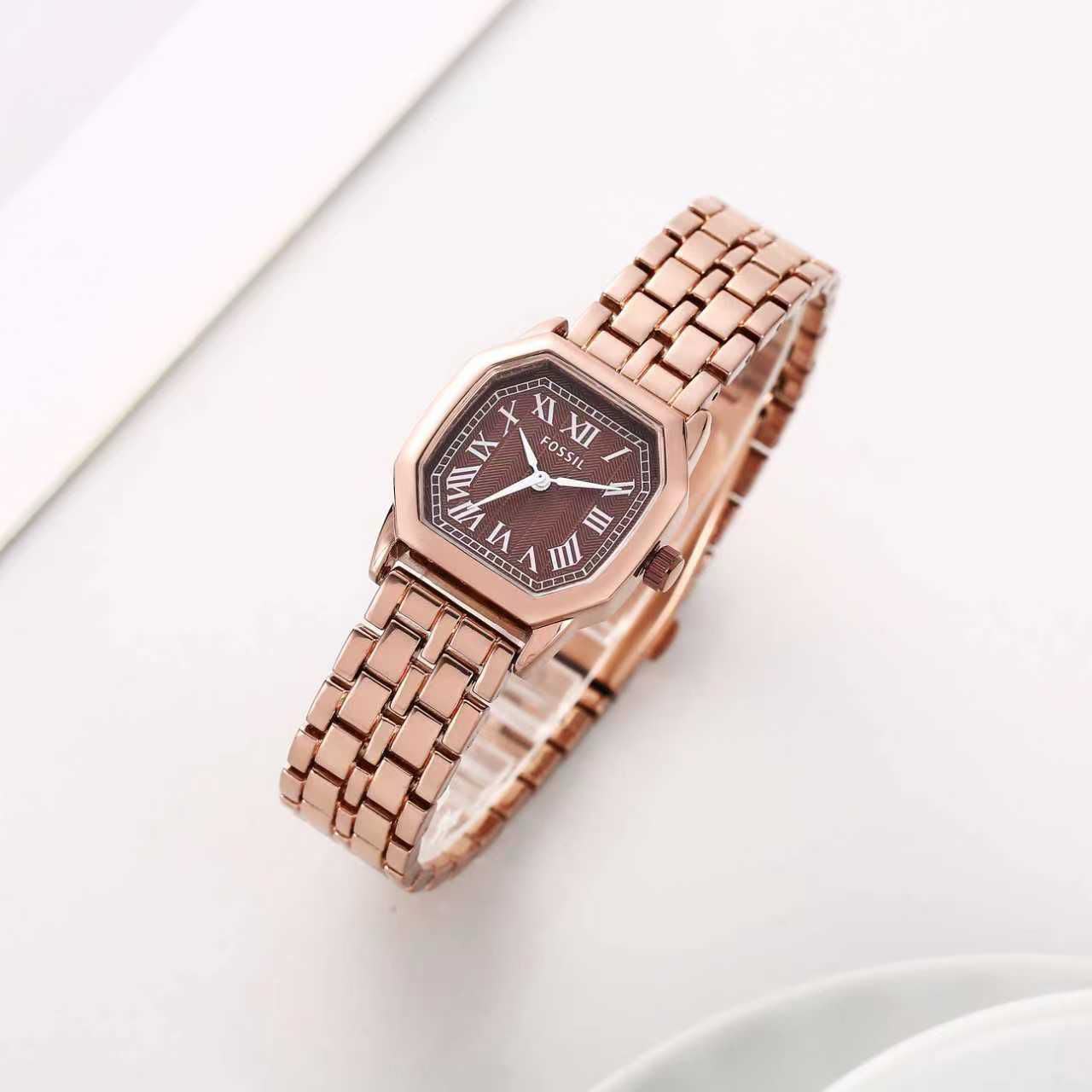 Fos Girls Brown Colour New Roman Design Trending Girls Watch
