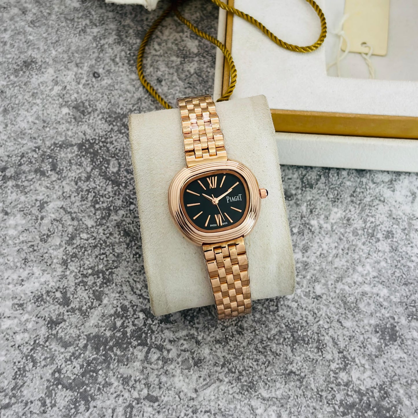 Piagt rose black dial Womens Watch
