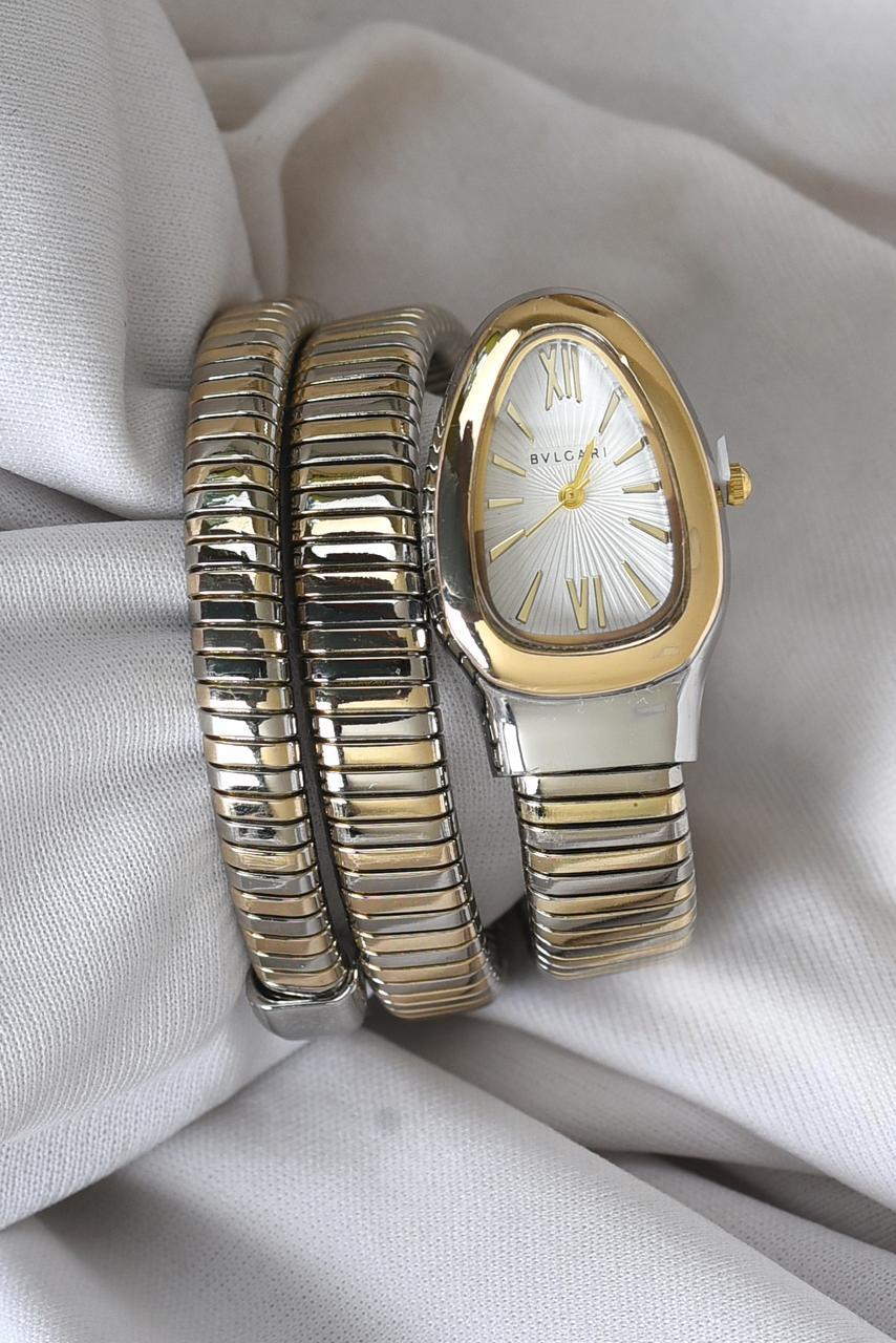 Bulgari Snake Regular Two Tone Gold White Dial Womens Watch