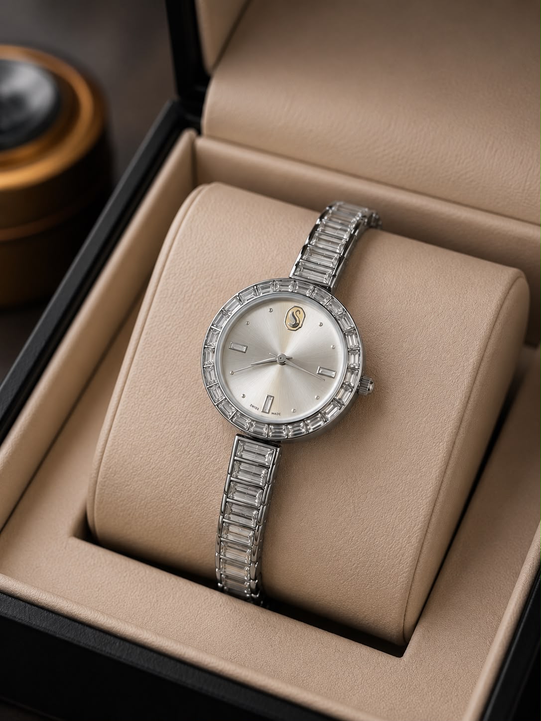 Svaroski Silver White Combination Womens Watch