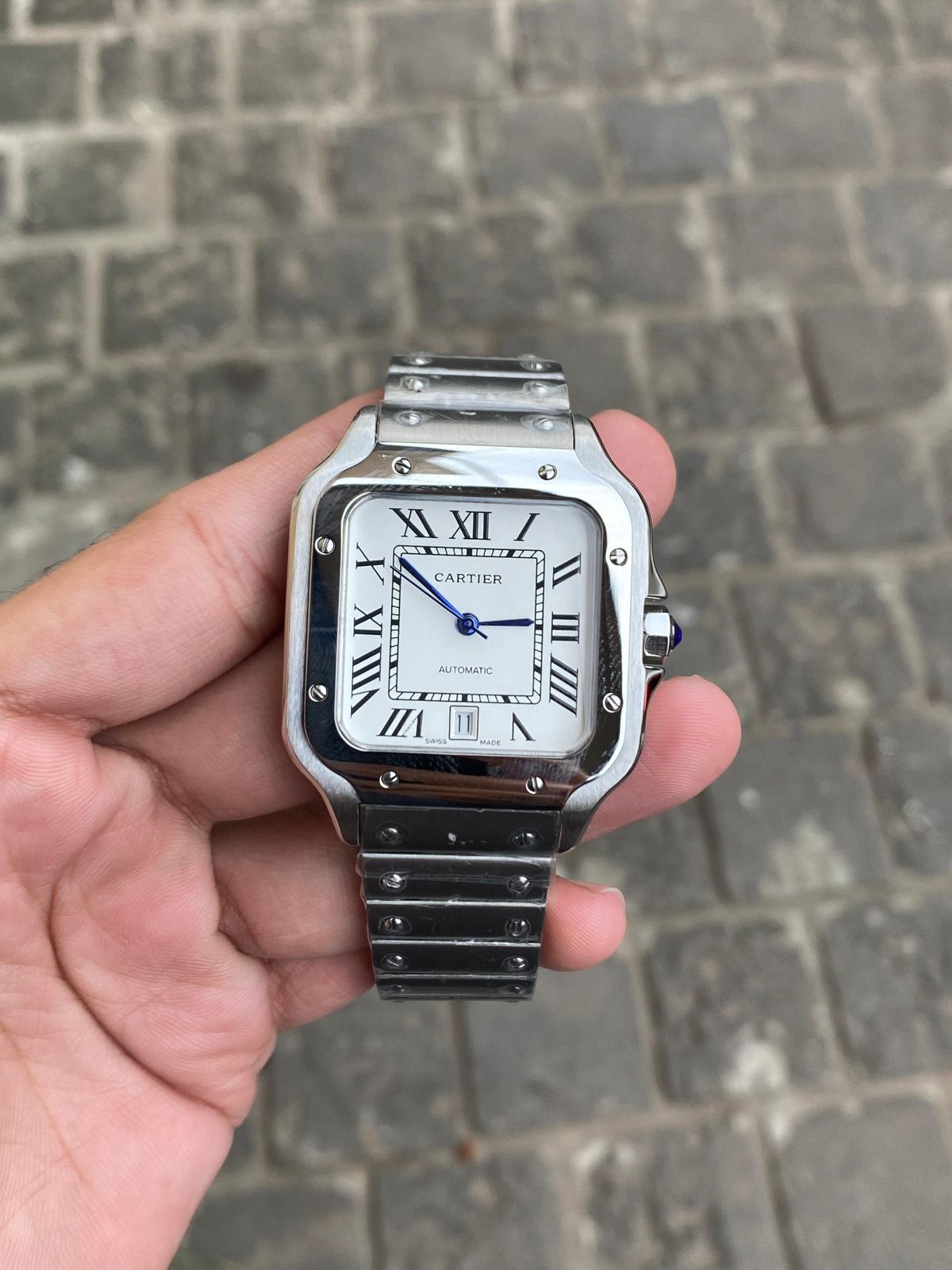 Carter Santos Fully Automatic Japnese Quality Watch with Date ( Silver White )