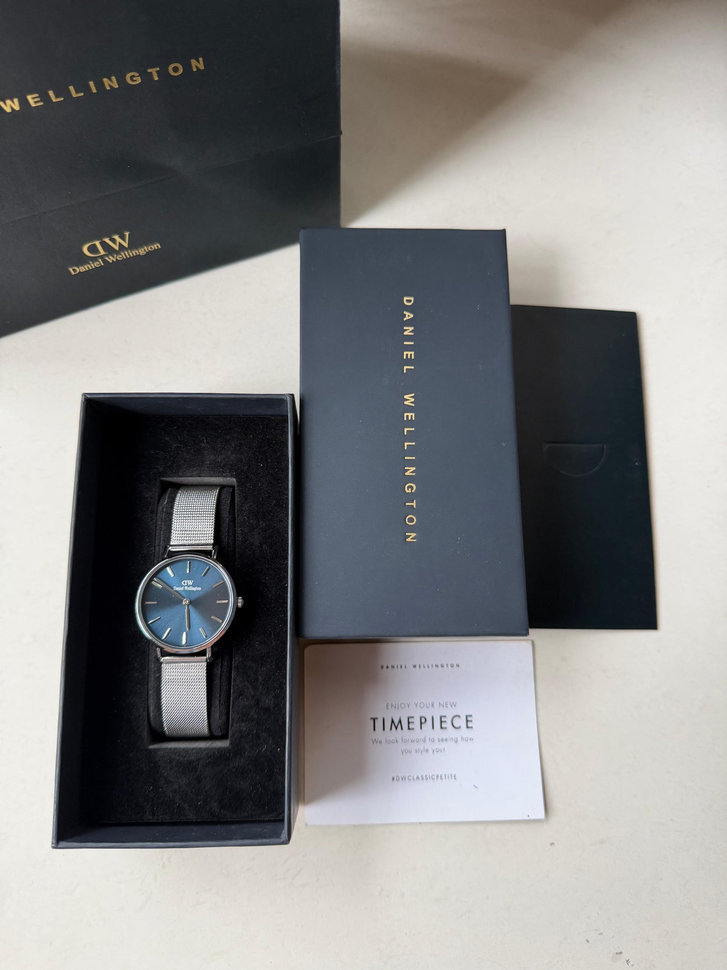 D-W Design 3 Silver Blue Womens watch