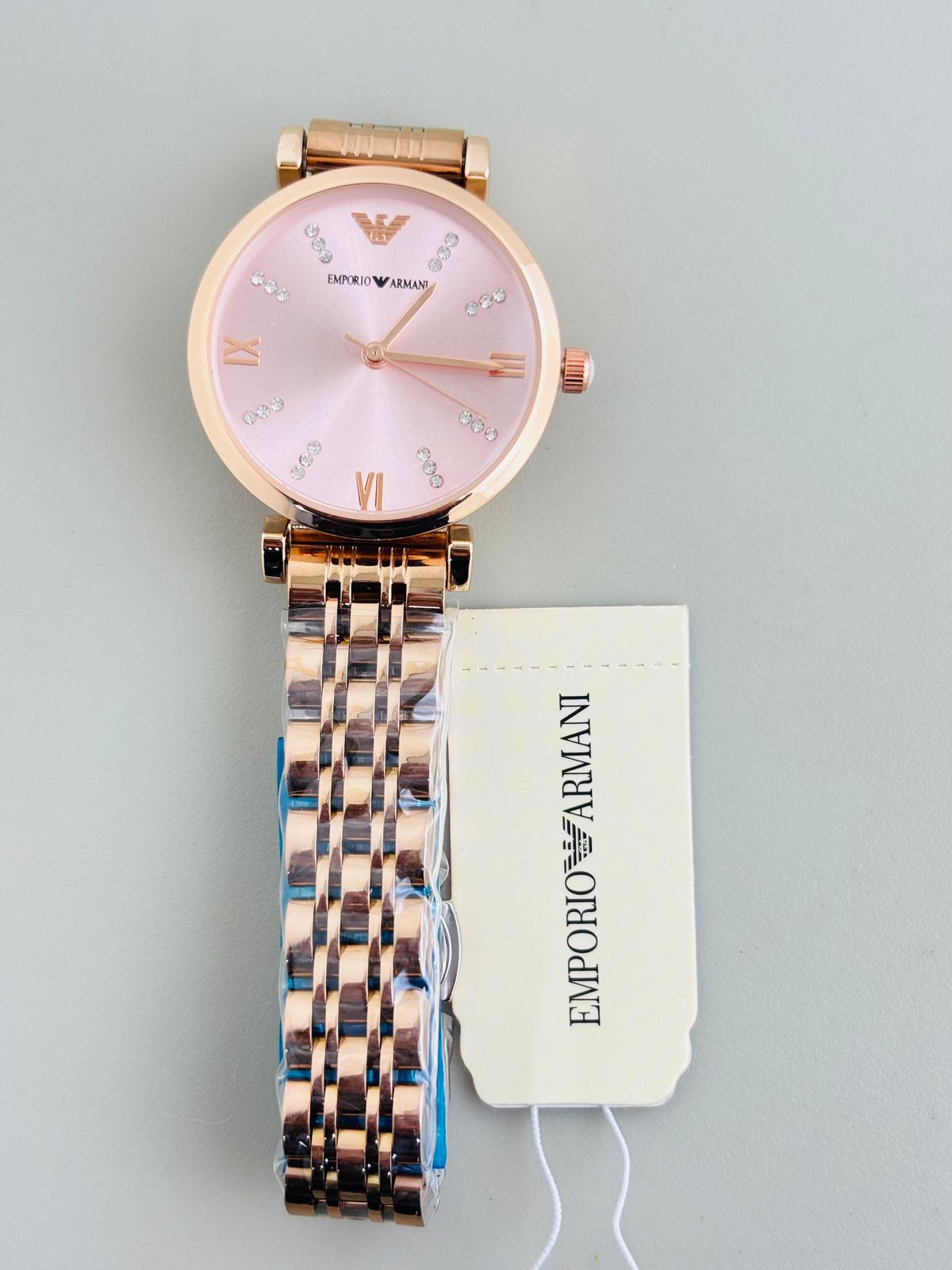 ARMAN GIRLS WATCH Rose Gold BELT Pink Diamond Dial (Design 7)