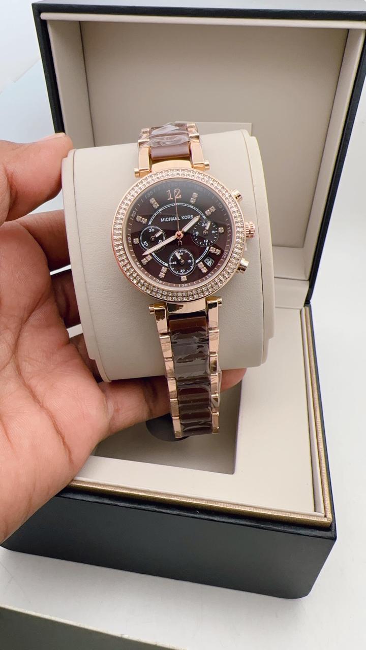 MK GIRLS REGULAR ROSE BROWN COMBINATION WOMENS WATCH