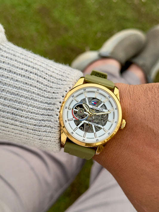 Tom-y Automatic Green Silicon Watch