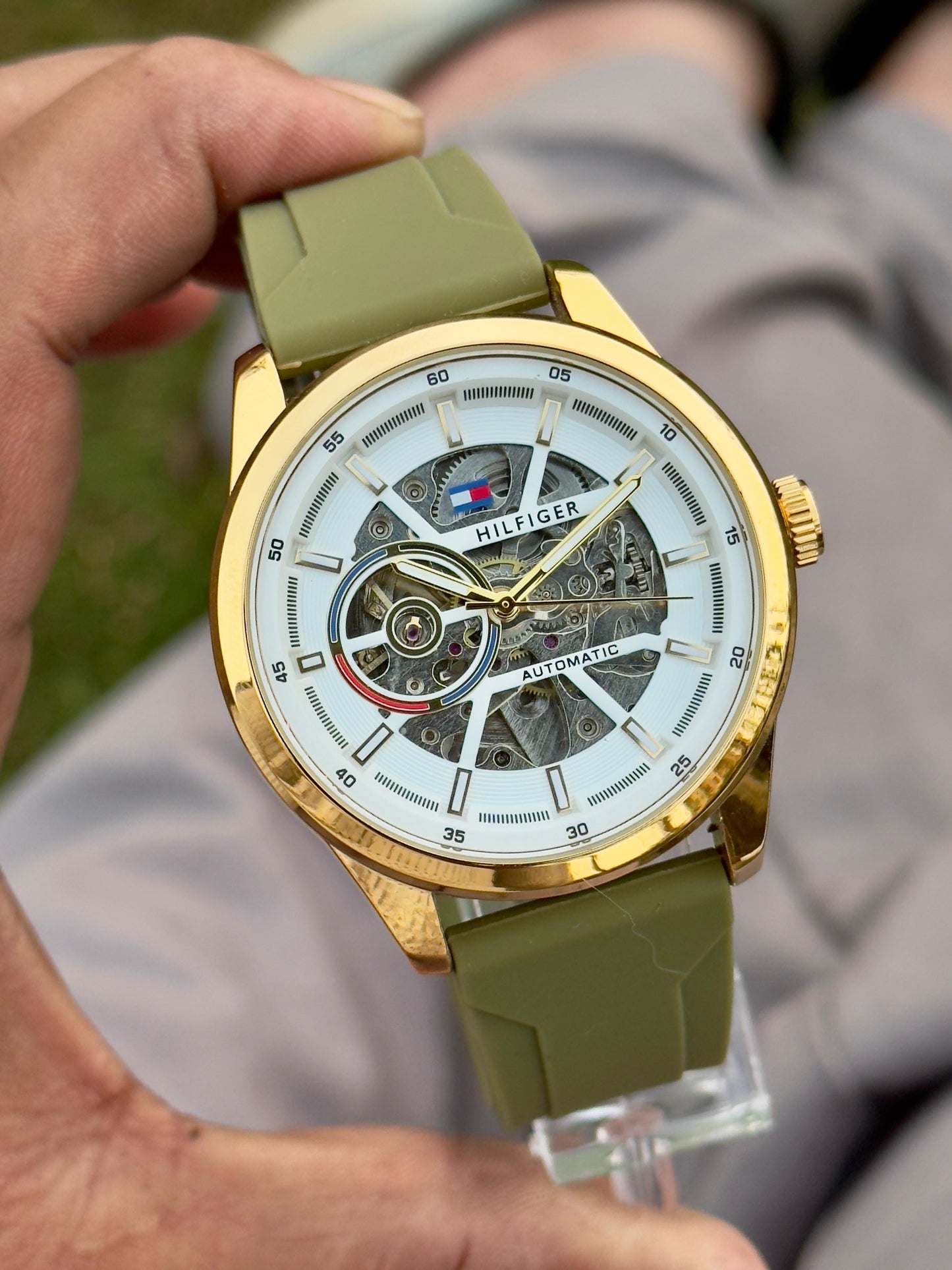 Tom-y Automatic Green Silicon Watch