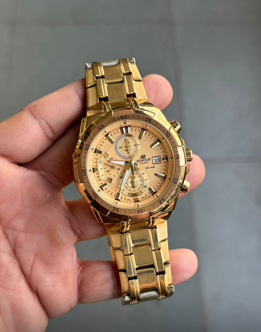 EDIFIC 539 GOLD GOLD DIAL WATCH