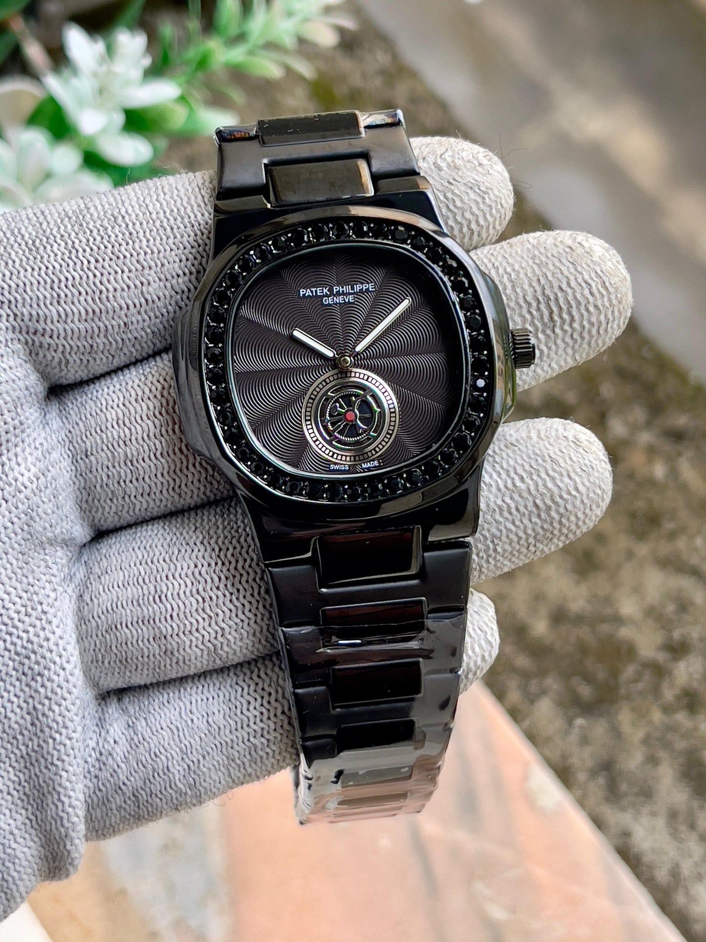 PP DIAMOND FULL BLACK WATCH