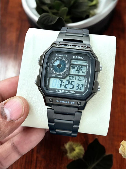 Iluminator Chain Full Black Digital watch