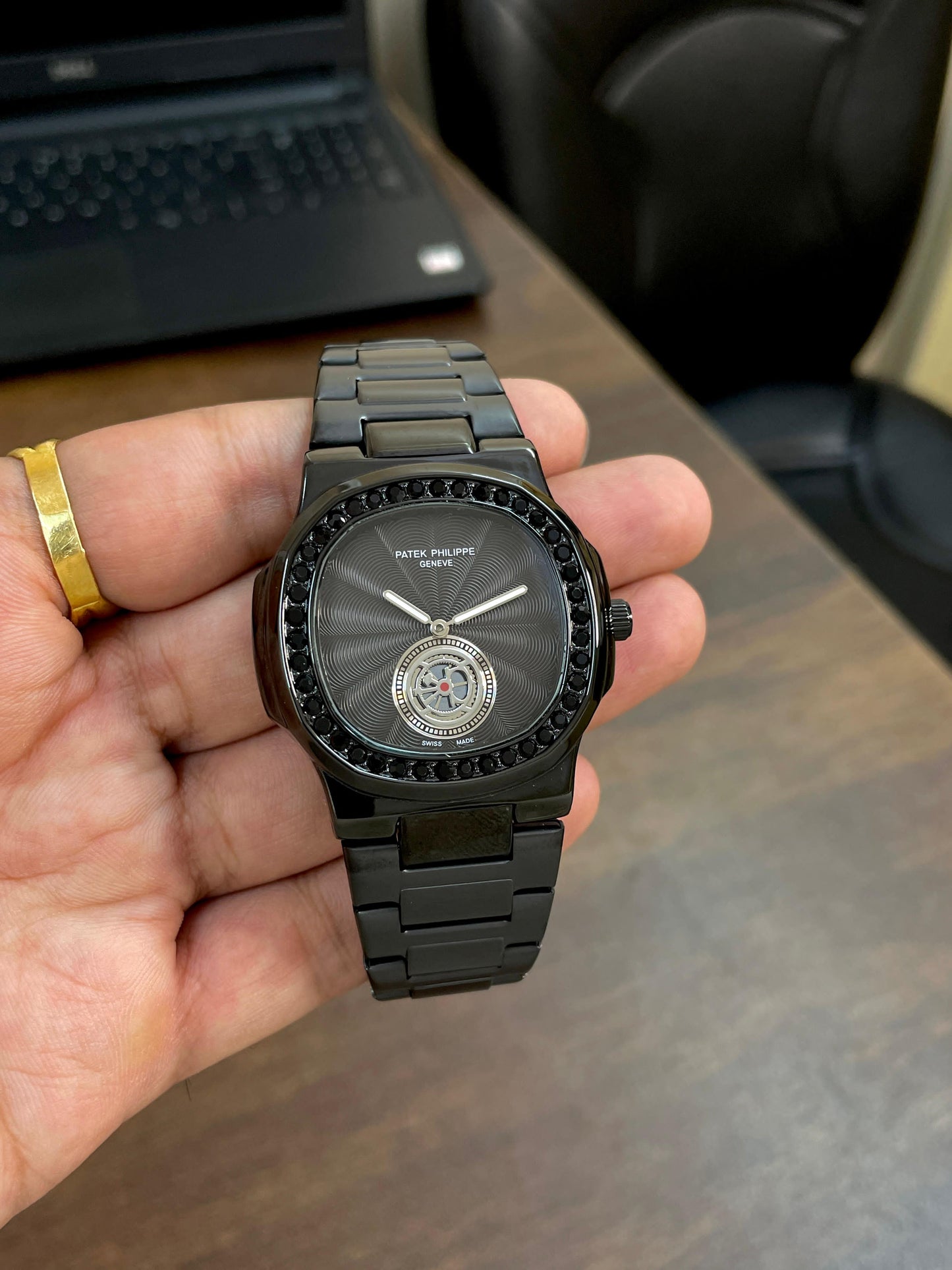 PP DIAMOND FULL BLACK WATCH