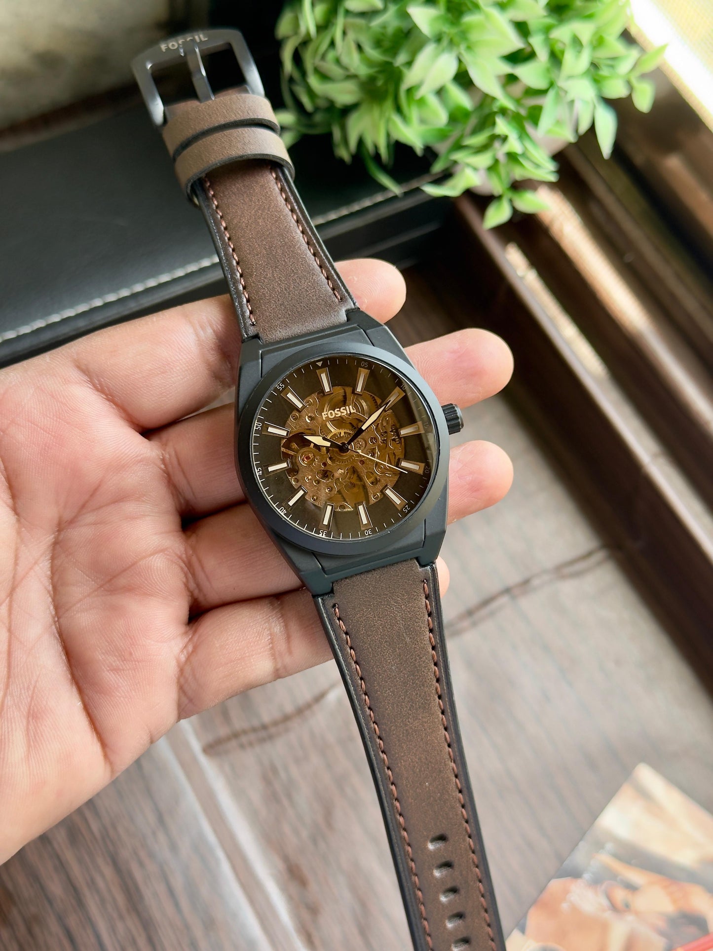 FOSS OVAL DESIGN AUTOMATIC WATCH
