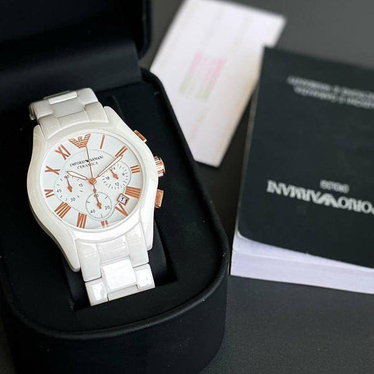 ARMAN CERAMIC FULL WHITE WATCH ( CR )