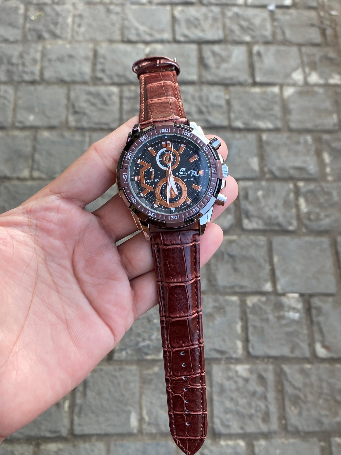 EDIFCE LEATHER BROWN BELT
