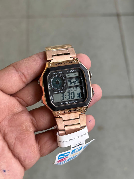 ILUMINATOR ROSE GOLD CHAIN REGULAR DIGITAL WATCH