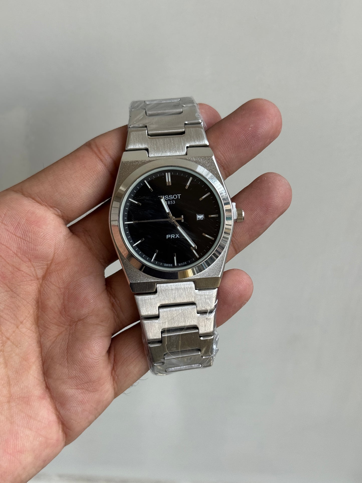 Tisso Pr-X silver Black ( Plain )