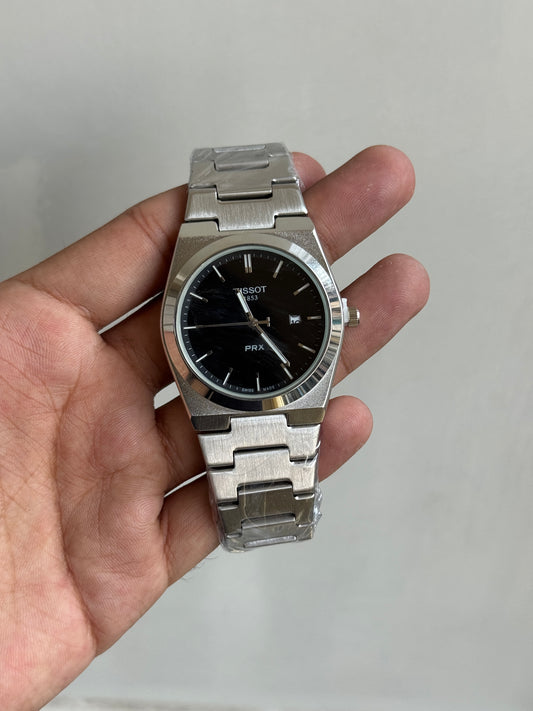 Tisso Pr-X silver Black ( Plain )