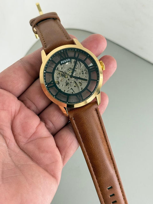 FOS AUTO SKLETON LEATHER GOLD BROWN REGULAR
