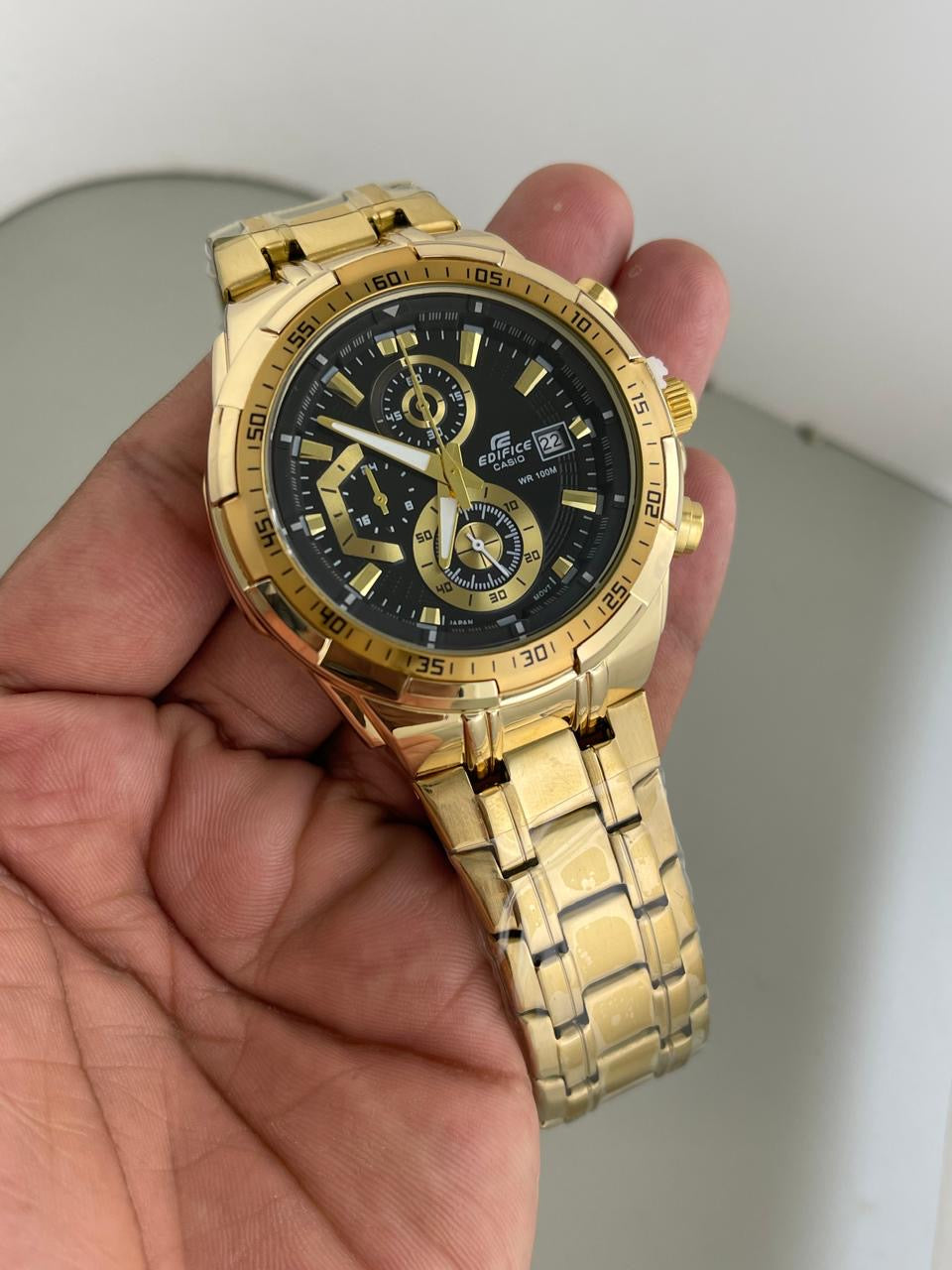 SB PREMIUM EDFI GOLD BLACK CHRONOGRAPH WATCH