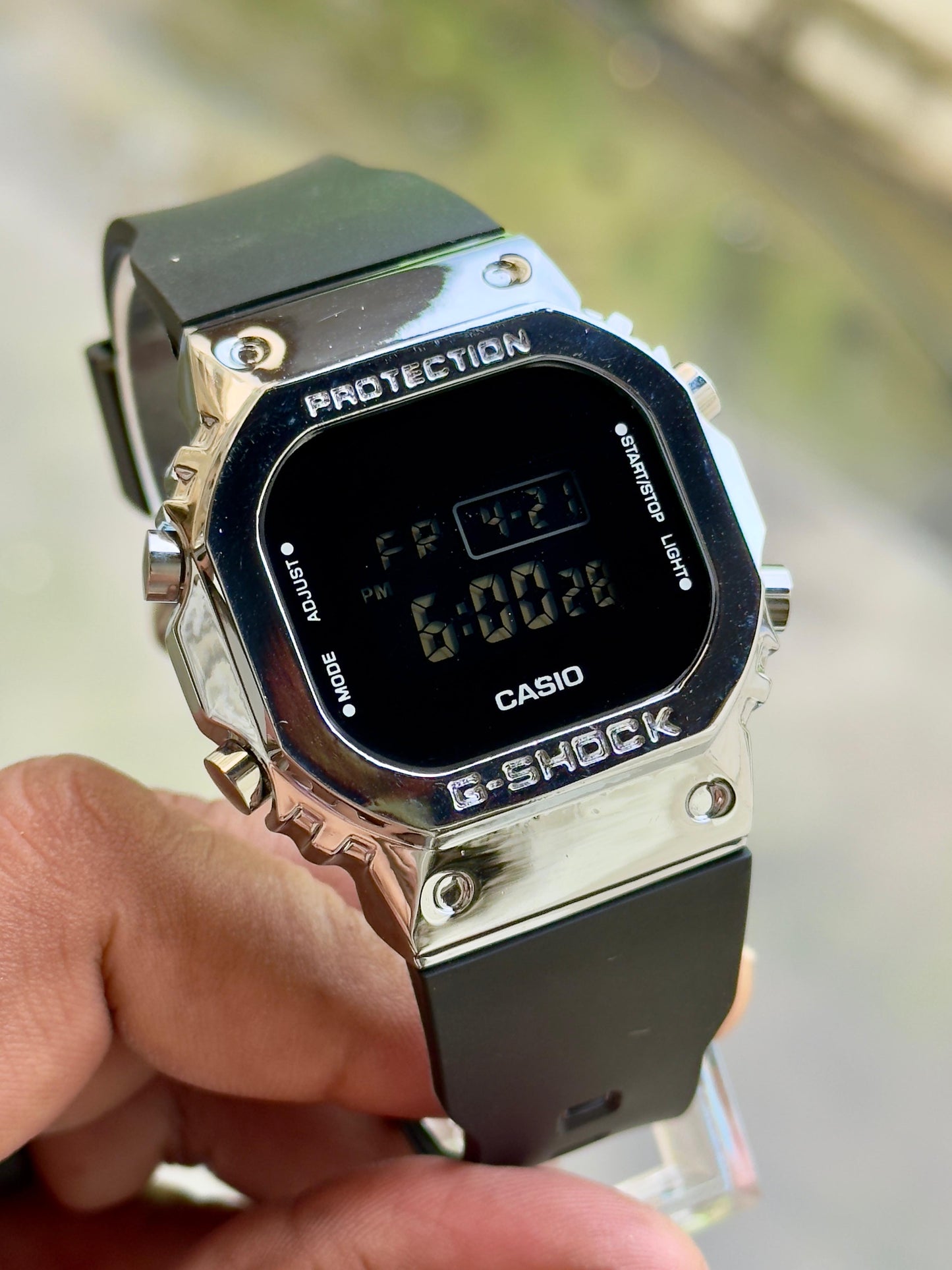 SILVER DIAL FIBER BELT SPORTS WATCH ( Fiber Silver )