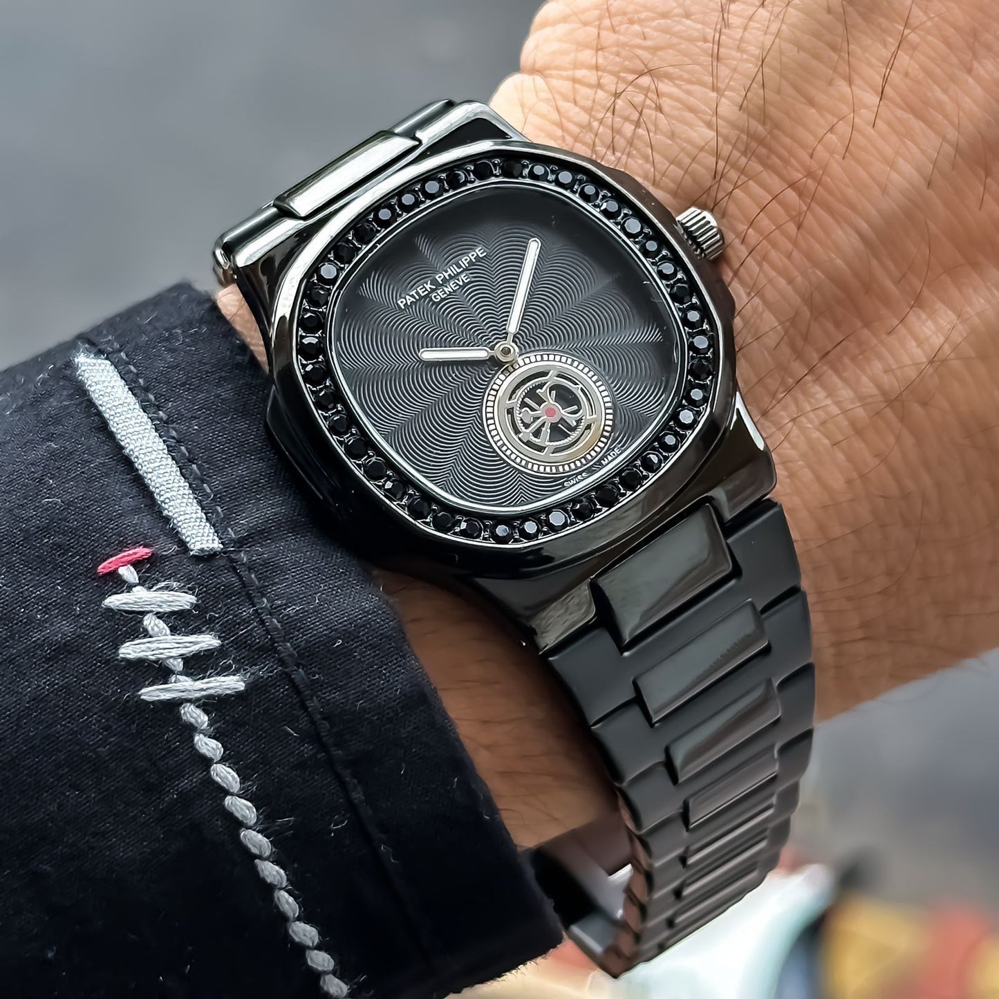 PP DIAMOND FULL BLACK WATCH
