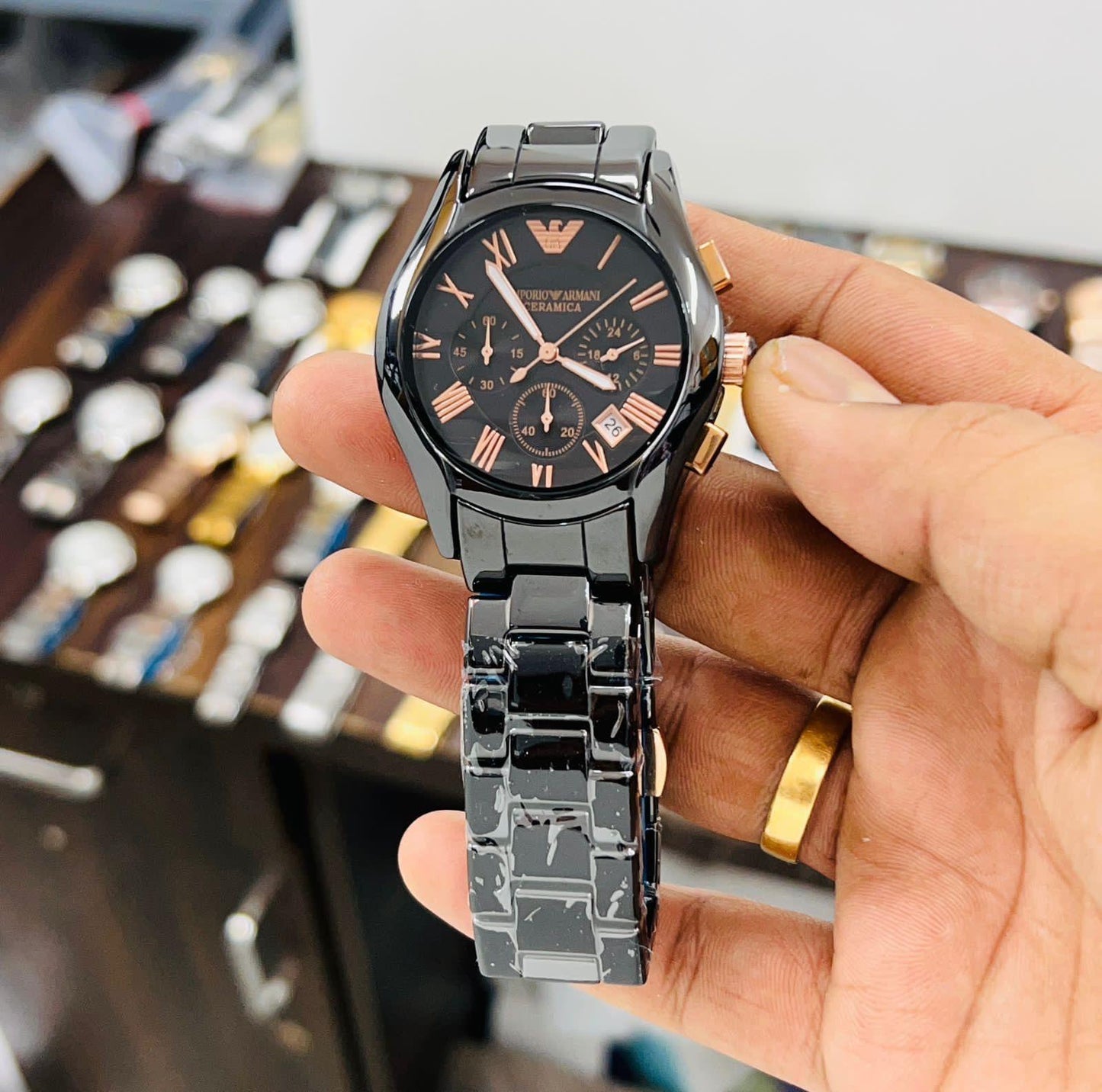 ARMAN CERAMIC WATCH FULL BLACK ( BR )