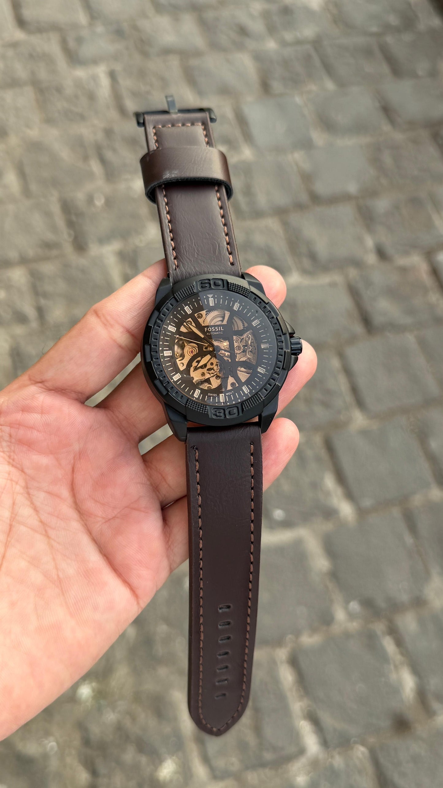 Fos Automatic 30-60 Leather Watch
