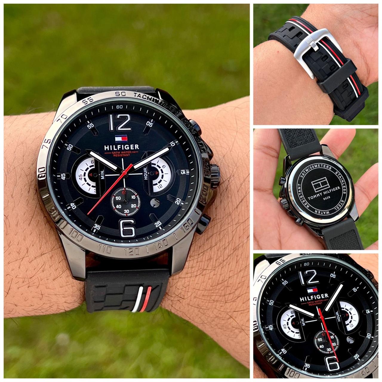 Tom-y silicon full black Regular Quartz Watch