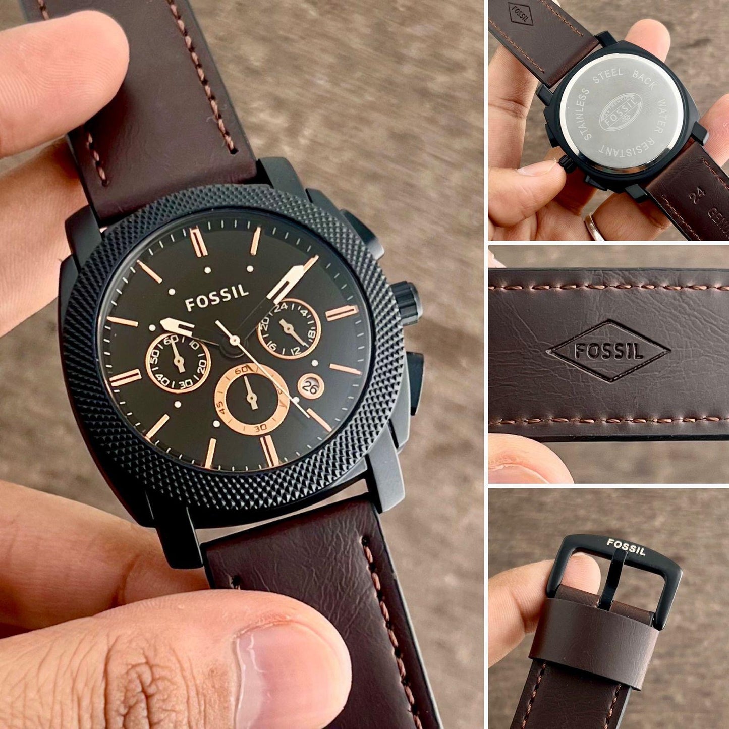 SB PREMIUM FOS LEATHER CHRONOGRAPH WATCH
