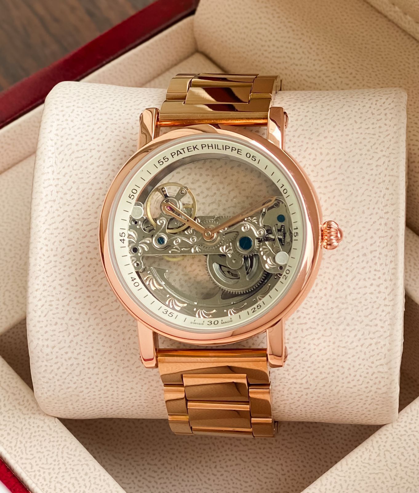 SB LUXURY PP AUTO OPEN TRANSPARENT AUTOMATIC WATCH