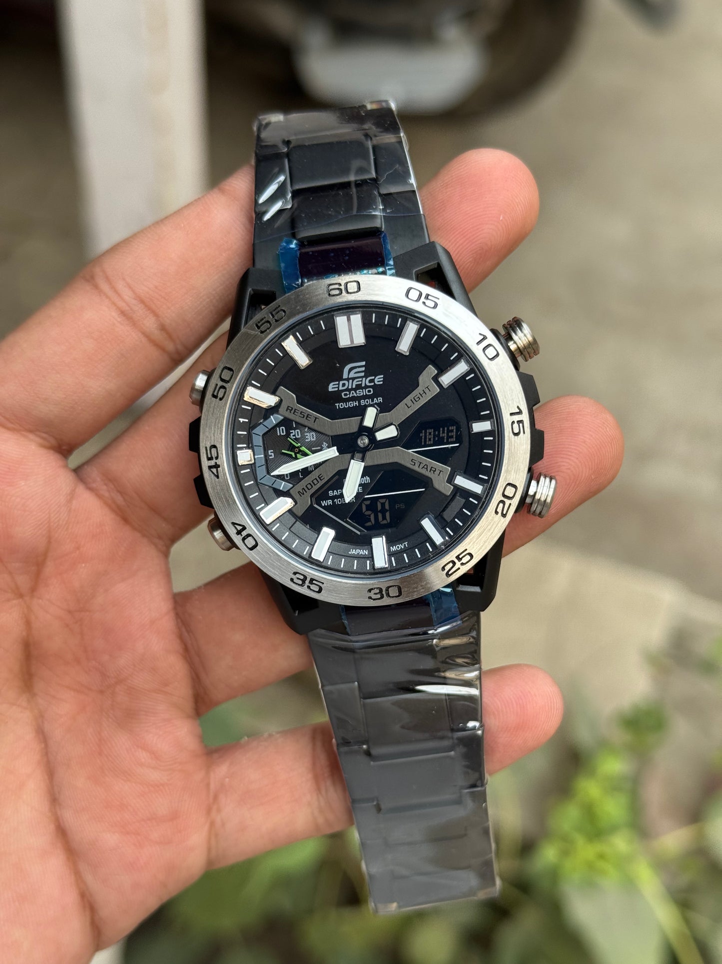 SB LUXURY 1st Analog Digital Chain Watch ( EDF Full Black)