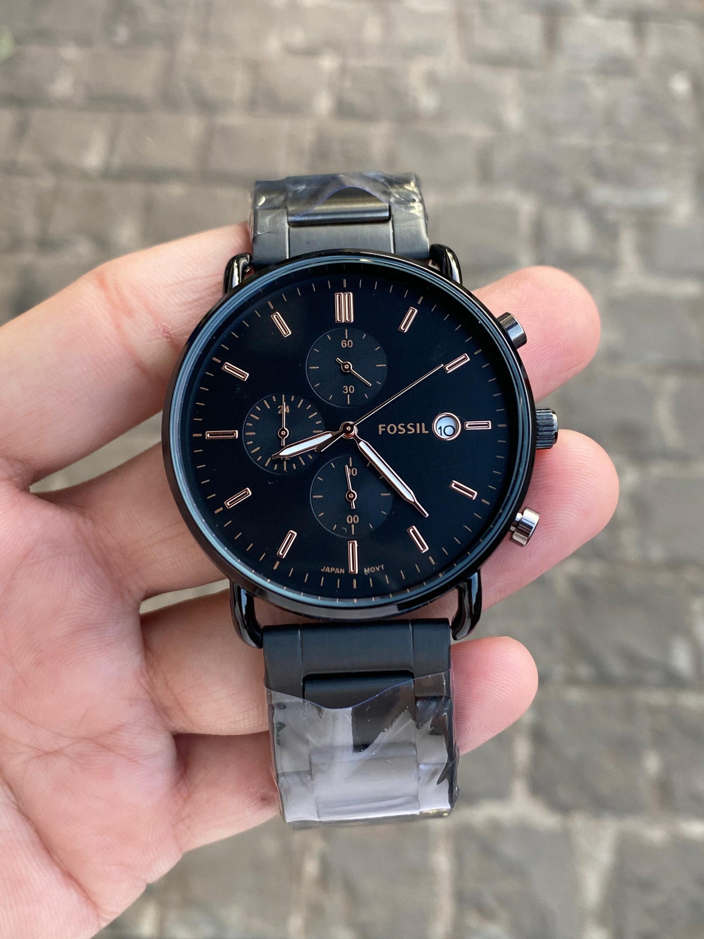 SB PREMIUM FOS COMMUTER FULL BLACK CHRONOGRAPH WATCH