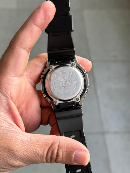 SB Premium GBM BLACK DIAL Dual Display Metal Bezel Watch –