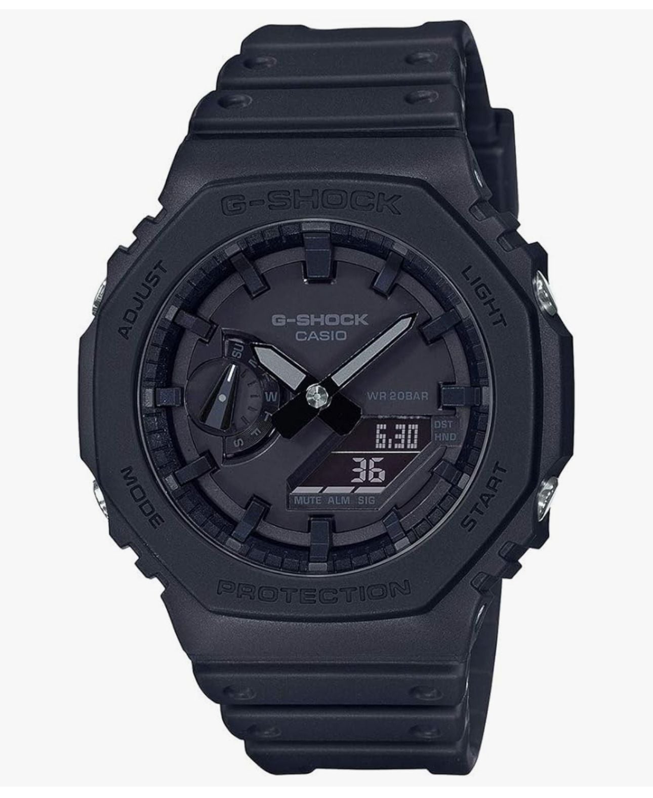 SB PREMIUM GA  Black Dual Display Fiber body Watch