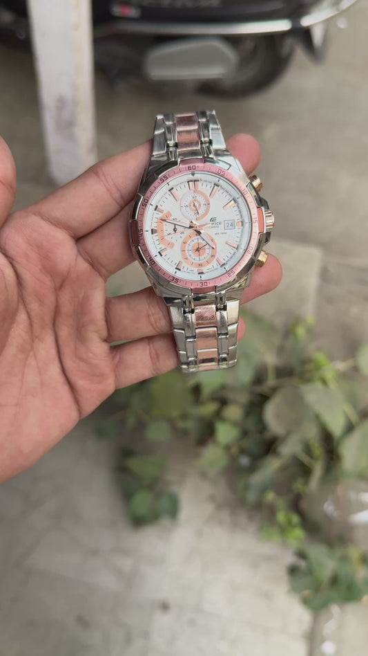 EDIFCE TWO TONE ROSE GOLD 539 MODEL