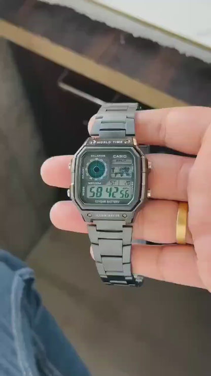Iluminator Chain Full Black Digital watch