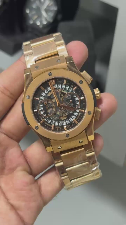 HUBLO Quartz  ROSE GOLD CHAIN WATCH JAPNESE