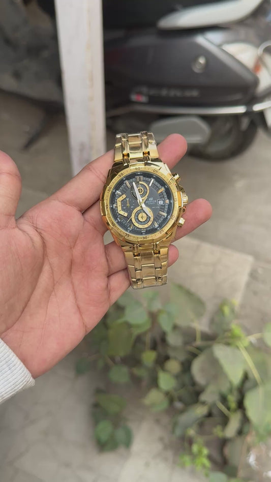 SB PREMIUM EDFI GOLD BLACK CHRONOGRAPH WATCH