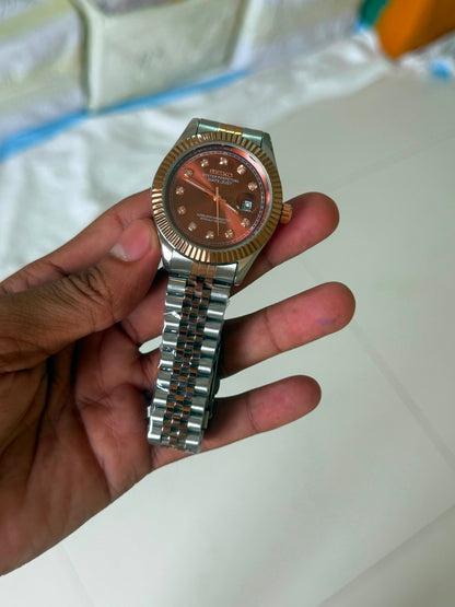 SEKO SUNBURST MODEL JUBLIEEE BELT Two Tone Rose Gold