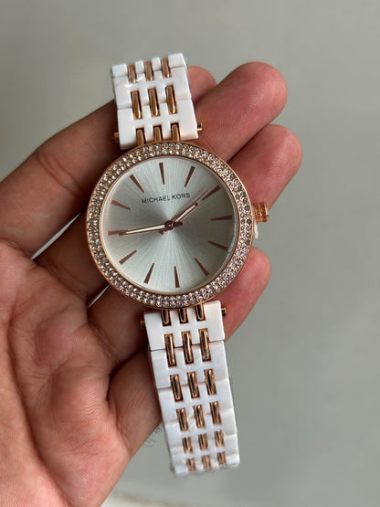 MK GIRLS NEW DESIGN WHITE COLOUR WOMENS WATCH