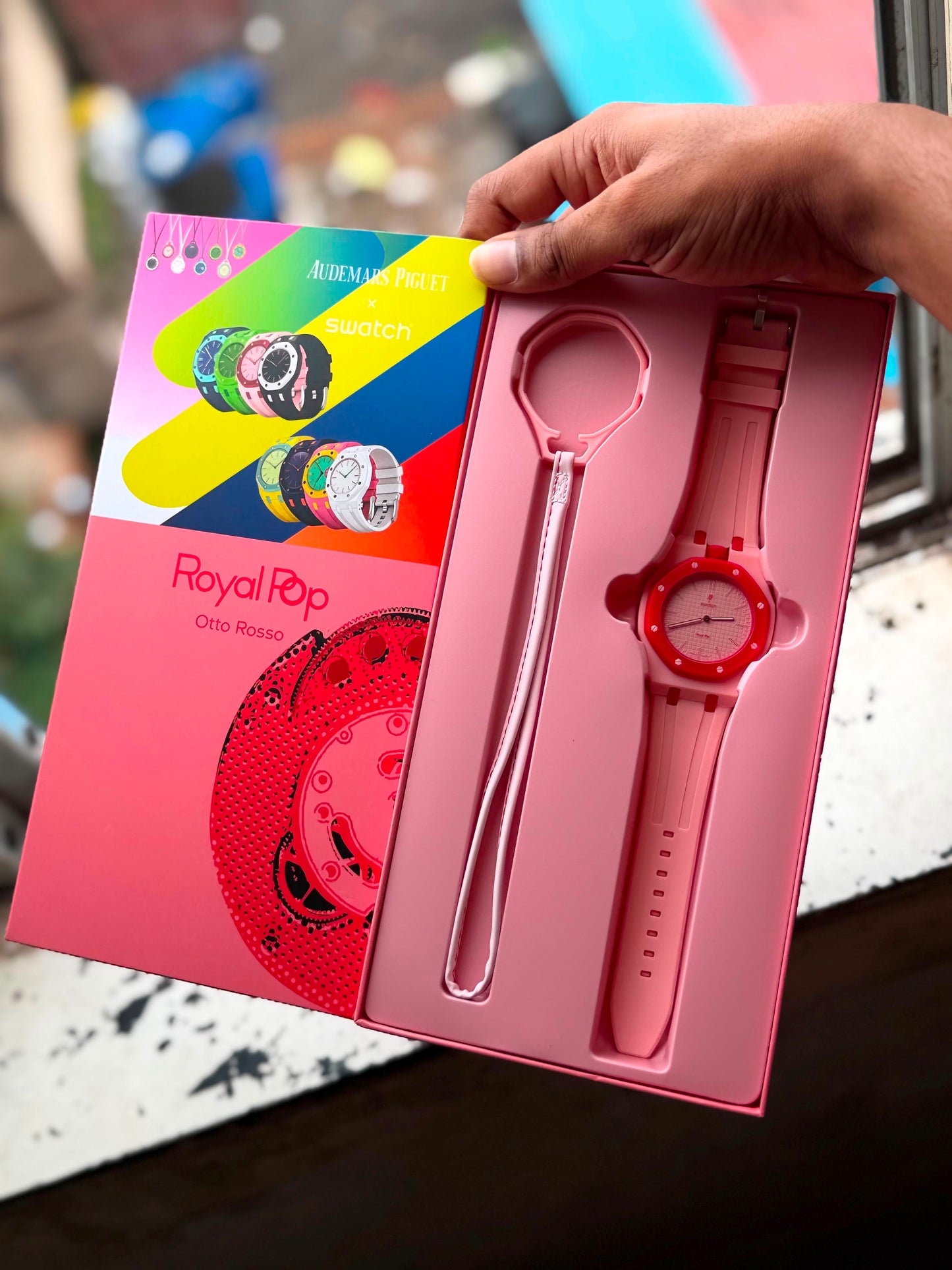 ROYAL POP WATCH RED COLOUR FIBER BODY