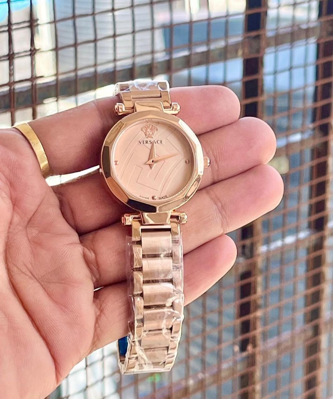Ver-sace Girls Watch Full Rose Gold Womens watch