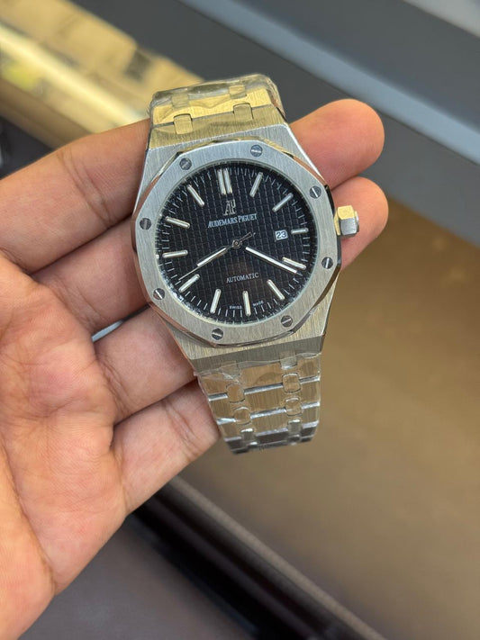 Tittle - AP Quartz  WATCH Silver  BLACK JAPNESE QUALITY